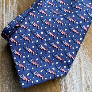 Silk Tie ~ RARE! Vineyard Vines SWORDFISH Red/White/Blue ~ Martha’s Vineyard NWT